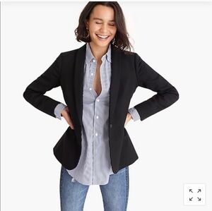 NWT J. Crew Black Wool Blazer Tailored Suit Jacket